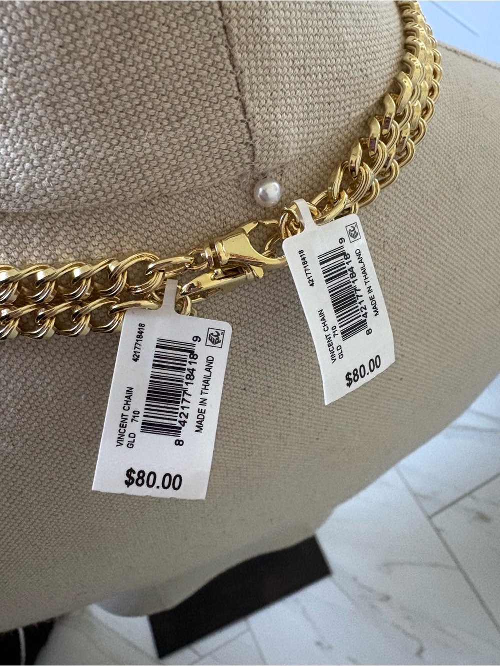 Kendra Scott Gold Tone Double Link Chain Necklace - Picture 5 of 6